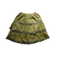 ราคา กระโปรงชั้น สีเขียวขี้ม้าอ่อน มือ2 เอวยางยืด ขนาดรอบเอวประมาณ 23 ยืดได้ถึงประมาณ 36 นิ้ว (19380863481)