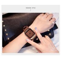 ราคา จัดส่งในวันเดียวกัน GUOU 8161 Big Dial แฟชั่นแบรนด์ชั้นนำของผู้หญิงนาฬิกาสร้อยข้อมือนาฬิกากันน้ำปฏิทินสแควร์สายหนัง Watchsav ฟรีของขวัญ Box no (10431869643)