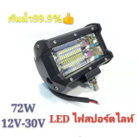 ราคา LED LIGHT BAR ไฟสปอร์ตไลท์ ไฟหน้ารถ ไฟท้าย 72W 12V 24V รุ่น COMBO BEAM ทรงเหลี่ยม เเสงขาว งานพ 1PCS (6184850109)