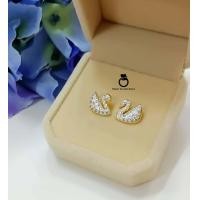 ราคา ต่างหูหงส์ p0585 ต่างหูทองไมครอน ทองสวย ทองสวย งานเกาหลี (21092345157)