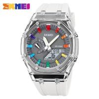 ราคา SKMEI 2100 Outdoor Men Digital Watch Colourful LED Display Watches Waterproof Shock Resistant Mens Wristwatch Clock reloj hombre (19966374575)