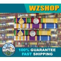 ราคา แพรแถบย่อพร้อมตัวติดเครื่องราช ประดับชุดข้าราชการ แบบ 2 แถว (9023351746)