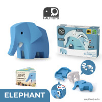 ราคา HALFTOYS ฮาล์ฟทอยส์ Half Animal Elephant Story Book ของเล่นเสริมพัฒนาการเด็ก 3 ขวบขึ้นไป (17507712889)