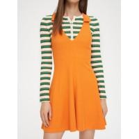 ราคา Cider Cider Retro Halter Dress เดรสแขนกุดผู้หญิง เดรสแฟชั่นผญ คอวี สีส้ม ลุคสาวหวาน (21073315969)