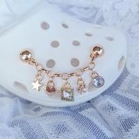 ราคา สายโซ่รองเท้าแตะ เครื่องประดับโลหะใหม่จี้รูปจระเข้ โลหะแบบทำมือ ไข่มุก หมุดย้ำ พังค์ เพชร อัญมณี โซ่ชุดรองเท้าเครื่องประดับ (20045649698)