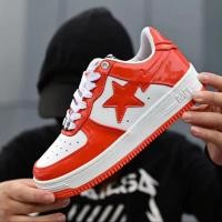 ราคา Bape STA Star Ape Man Head Low Cut Fashion Trendy Sneakers Men Women Fashion Casual Glossy Shoes (21192900123)