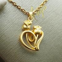 ราคา จี้หัวใจดอกกุหลาบคู่ ทอง99 9 หนัก0 95 1 0 กรัม (18669627810)