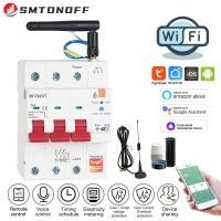ราคา Tuya Smart WiFi RS485 3P N 63A MCB Circuit Breaker Prepaid Meter Timer Switch Voltage Current Protector Voice Control Alexa Google Alice (19753588410)