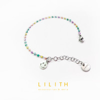 ราคา Lilith accessories Smile Stainless Bracelet สร้อยข้อมือ จี้ยิ้ม (13278287180)