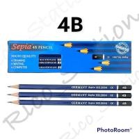 ราคา Sepia ดินสอดำ ขนาด 2B 4B 6B เกรด A คุณภาพเยี่ยม ดินสอแรเงา ดินสอ ทำข้อสอบ วาดรูป ดินสอไม้ (21125831349)