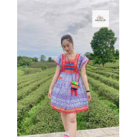 ราคา ชุดดอย ชุดพื้นเมือง เดรสกลาง สีสวยๆ แบบเดรส ยาว 35 นิ้ว ใส่คลุมท้อง ใส่เที่ยวฤดูหนาว ใส่แอ่วเหนือ (16091522427)