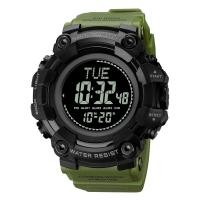 ราคา SKMEI เข็มทิศ Jam Tangan Sport นับถอยหลังสำหรับผู้ชายเข็มทิศนาฬิกาข้อมือดิจิตอล Lampu Belakang กันน้ำ50เมตร (20824922373)