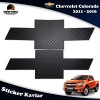 ราคา สติ๊กเกอร์โลโก้เชฟโรเลต คาร์บอน เคฟล่าสติ๊กเกอร์ หน้า หลัง Carbon kevlar sticker for Chevrolet Colorado (844812738)