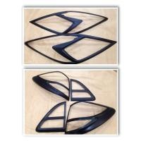 ราคา ครอบไฟหน้า ครอบไฟท้าย Mazda BT 50 มาสด้า บีที 50 2012 2013 2014 2015 2016 2017 2018 2019 สีดำด้าน (1485214209)