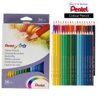 ราคา Pentel Arts ดินสอสี สีไม้ เพนเทล ด้ามยาว 12 24 36 สี (3937102160)