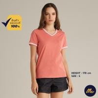 ราคา Mc Jeans เสื้อยืดแขนสั้นผู้หญิง คอวี 2 สี MTSZ977 (17547732648)