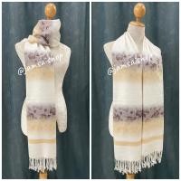 ราคา ผ้าพันคอ ผ้าคลุมไหล่ ผ้าลายผีเสื้อสีพาสเทล พร้อมส่ง (21176553020)