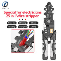 ราคา VOKTTA คีมตัดคีมปลอกสายปรับคีมปลอกสายสำหรับการตัดลอกและจีบสายไฟฟ้า (18005583649)
