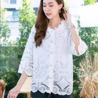 ราคา เสื้อลูกไม้คนอ้วน อก 44 48 52 (19668094505)