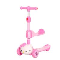 ราคา Mesuca Mickey Hello Kitty 3D Pattern สกู๊ตเตอร์สามล้อสำหรับเด็กน่ารัก 3 ใน 1 สกู๊ตเตอร์พับได้นั่งได้ Rideable สกู๊ตเตอร์ล้อกระพริบ สกูตเตอร์ Scooter (14604259924)