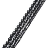 ราคา 3 4 6 8 10 12 Mm AA ลูกปัดหินนิลธรรมชาติสีดำสำหรับเครื่องประดับทำเครื่องเพชรสร้อยคอ DIY สร้อยข้อมือ DIY (17538464364)