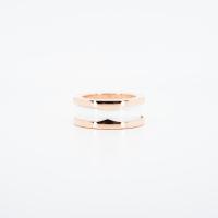 ราคา แหวน Bvlgari B zero1 2band White Ceramic Ring 18K Rose Gold Size 51 Used vrbvim 5036 (20235617734)