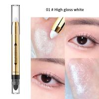 ราคา ไฮไลท์สำหรับใบหน้าอายแชโดว์แบบแท่งอายแชโดว์ระยิบระยับสองด้านกันน้ำมีเบสไพรเมอร์ระยิบระยับ (18162995207)