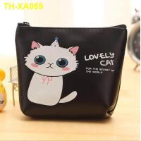ราคา Han edition cartoon PU leather zipper zero coin purse cute cartoon cat female hand bag headphones receive package (18924122277)