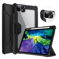ราคา ส่งจากไทย Nillkin เคส เคสฝาพับ Apple iPad Pro 11 2021 2020 Case Tri fold Smart Magnetic Flip Leather Cover Slide Camera Protection Casing for iPad Pro A2301 A2459 A2228 A2230 A2068 Case (11575382133)