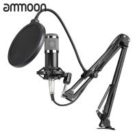 ราคา ammoon BM800 Condenser Microphone Podcast Live Broadcast Equipment USB MIC Microfone Set Studio Mic with Arm Stand Music Recording Equipment for Studio Live Recording and Broadcasting (19644101082)