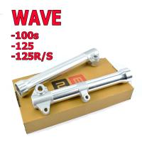ราคา กระบอกโช๊คกลึงเวฟ กระบอกโช๊คหน้าเดิม กลึงเงา รุ่น WAVE 100 110 110i 125 R S ราคาต่อคู่ กระบอกโช๊คแต่งกลึง เวฟ งาน CNC แข๊งแรงกลึงสวย อะไหล่แต่งเวฟ (12331290030)