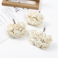 ราคา 6 ชิ้น ล็อต ดอกกุหลาบ ดอกไม้ประดิษฐ์ช่อดอกไม้มินิผ้าไหมปลอมดอกไม้สำหรับ ของแต่งบ้าน งานแต่งงานตกแต่งงานฝีมือ DIY อุปกรณ์เสริม (15558077201)