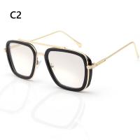 ราคา ANQII วินเทจ สี่เหลี่ยม แว่นตา กรอบโลหะ แว่นสายตาสำหรับผู้ชายผู้หญิง แว่นกันแดดไอรอนแมน แว่นกันแดดสไปเดอร์แมน แว่นกันแดด Tony Stark (14355462355)