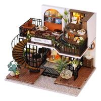 ราคา บ้านตุ๊กตา บ้าน DIY Momo Tea มีไฟLED และกาว พร้อมส่งจากไทย (20084910164)