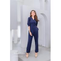 ราคา WF JL13 จั้มสูทขายาว ไขว้หน้า ผ้ายืดทั้งตัว มีไซส์สาวอวบ M36 40 L40 44 ชุดผู้หญิง ชุดสาวอวบ ชุดออกงานหรูๆ ชุดทำงาน แฟชั่นผู้หญิง 2022 (12511319603)