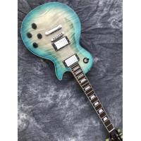 ราคา Classic Gibson Les Paul กีตาร์ไฟฟ้ามาตรฐาน Blue Tiger Stripe Rose Fingerboard HHSS Pickup สินค้าขายดี (16600406286)