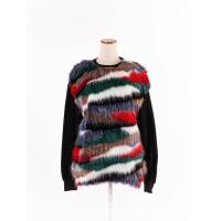 ราคา Zara เสื้อกันหนาวแขนยาว แต่งขนมิ้งสลับสี ป้ายแบรนด์ระบุไซส์ EUR S Preloved (20613879697)