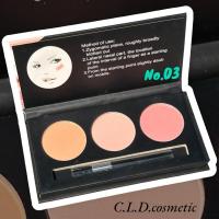 ราคา Sale 3 Color Blush บลัชออน 3 ช่อง (21251538923)