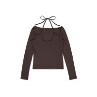 ราคา SLYQ KARINA TIE NECK RIBBED TOP เสื้อปาดไหล่แขนยาว ผ้าร่องเล็ก แขนยาวคลุมมือ (16770585676)