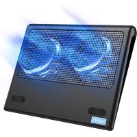 ราคา TECKNET Laptop Cooling Pad Portable Ultra Slim Quiet Laptop Notebook Cooler Cooling Pad Stand with 2 USB Powered Fans Fits 12 16 Inches Blue (15924541128)