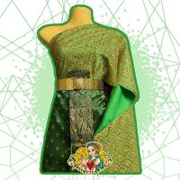 ราคา ชุดไทย โทนสีเขียว ไพร ชุดนางรำ ชุดนางไม้ ชุดแก้บน ชุดไทยแก้บน สไบ 2 ชั้น มีของพร้อมส่ง จัดส่งแบบพร้อมหุ่น มีถุงคลุมให้ สั่งได้ทุกสี (18950418043)