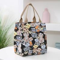 ราคา กระเป๋าหิ้วทรงสี่เหลี่ยมความจุขนาดใหญ่ถุงกระเป๋าถือผ้าใบการ์ตูนแมวแฟชั่น (20918830075)