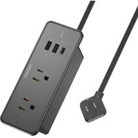 ราคา Surge Protector Power Strip with USB TESSAN Ultra Thin Flat Plug 1 5M Extension Cord 1625W 2 USB A 1 Type C 8AC Outlets 900J Surge Protection Wall Mount for Home Office Dorm Room Essentials (209684006