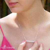 ราคา 555jewelry จี้พร้อมสร้อย ทรงกระบอก ประดับด้วยเพชร CZ สไตล์มินิมอล แฟชั่นจิลเวลรี่ รุ่น MNC BN024 จี้สร้อยคอแฟชั่น จี้ห้อยคอ P27 (463260547)
