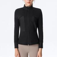 ราคา Lulu Standing Neck Sports Coat Womens Slim Fit Long Sleeve Yoga Top 1331 (20448144329)