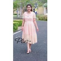 ราคา Plus by Something พร้อมส่ง 2XL เดรสสั้น เดรสสีโอรส เดรสลูกไม้สีโอรส สีชมพู เดรสน่ารัก สาวอวบ สาวไซร์ใหญ่ ชุดออกงาน (13507212581)