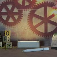 ราคา I Know Acrylic Dry Erase Board With Stand Clear Desktop Note Memo White Board Colorful LED Light Up Message Board Acrylic Memo Board Tablet With White Marker For Writing List Office Home (15014963074)