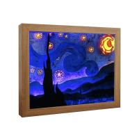 ราคา ข้างเตียง Starry Night โคมไฟ LED Light ในร่ม Van Gogh veilleuse Enfant Home Deco เตียง USB Star Night โคมไฟห้อง lighti (19919722352)