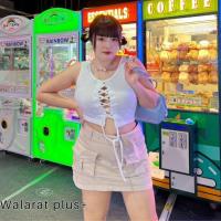 ราคา เสื้อกล้ามแฟชั่นเซ็กซี่ใหม่ผูกเชือกหน้าสำหรับอก 36 52 (20590514780)