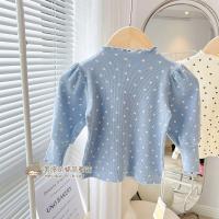 ราคา สไตล์เกาหลีแบบใหม่เสื้อท่อนบนแขนยาวเด็กผู้หญิงคอเต่าครึ่งแขนพองสำหรับเด็กผู้หญิง (20382532473)